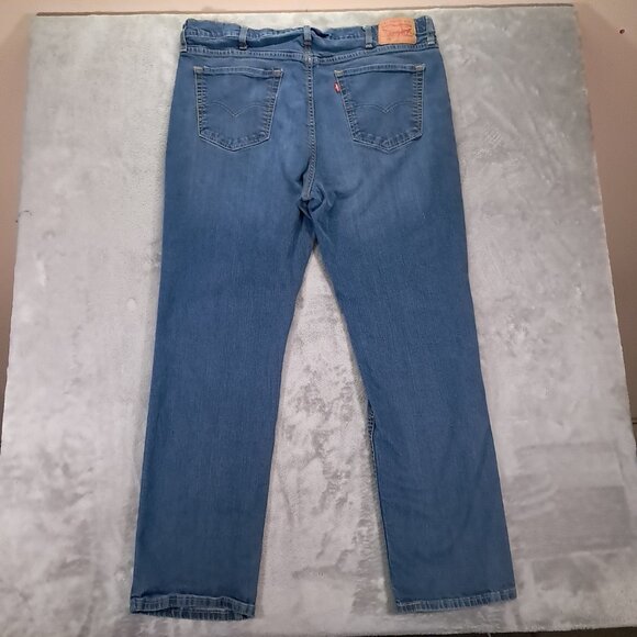 Levi's 541 Jean Men 41x31, Tag 42x34 Blue Stretch Denim Athletic Taper - Picture 2 of 16